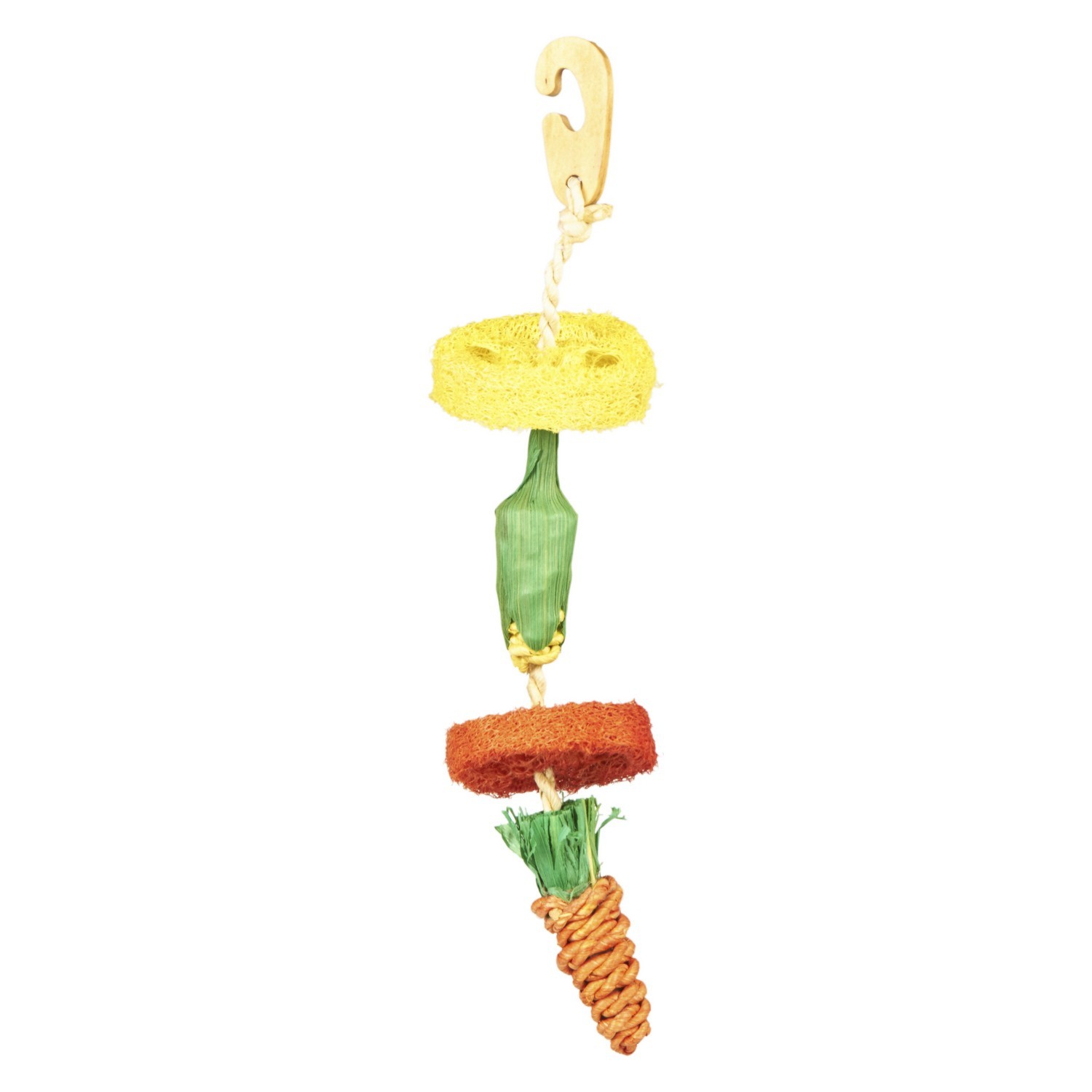 Natural Loofah Hanging Toy - Orange Image