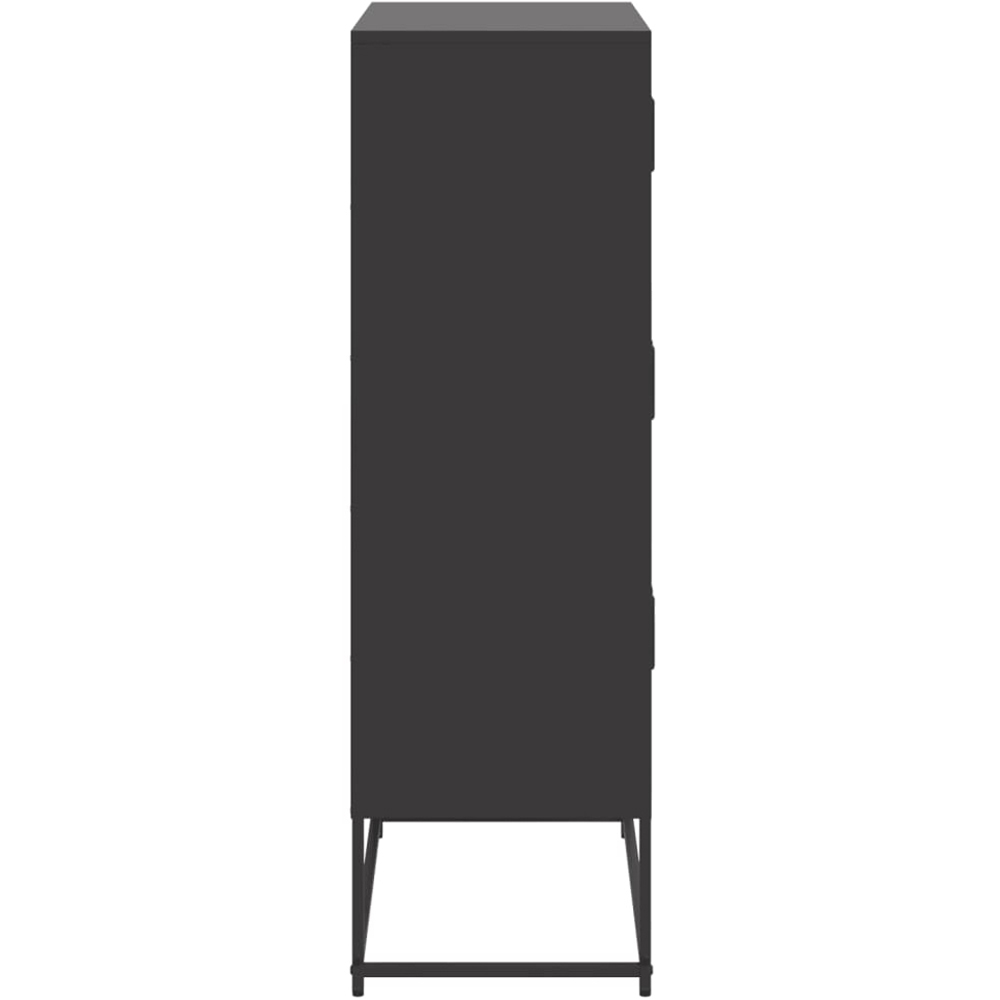 vidaXL 6 Door Black Metal Sideboard Image 6