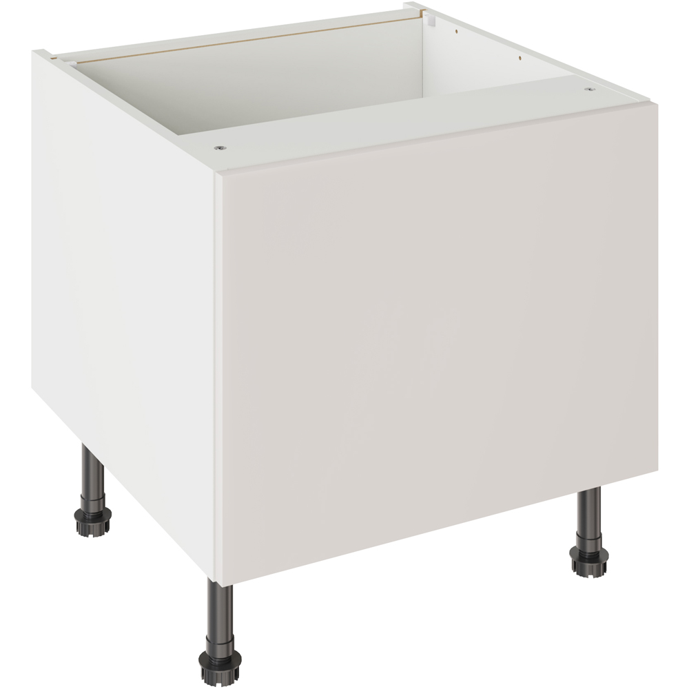 Kitchen Kit Slab Standard Light Grey Belfast Sink Base Kitchen Cabinet Flatpack 600mm Image 1