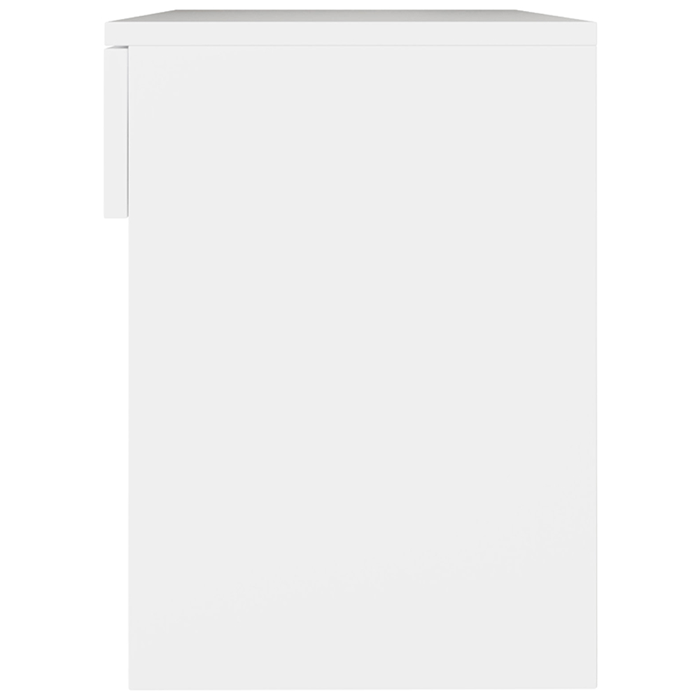 GFW Bailey Single Drawer Single Shelf White Bedside Table Image 6