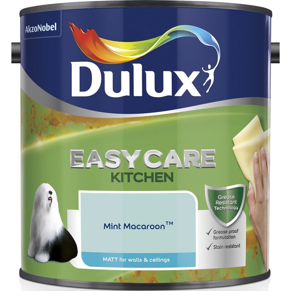 Dulux Easycare Kitchen Mint Macaroon Matt Emulsion Paint 2.5L Image 2