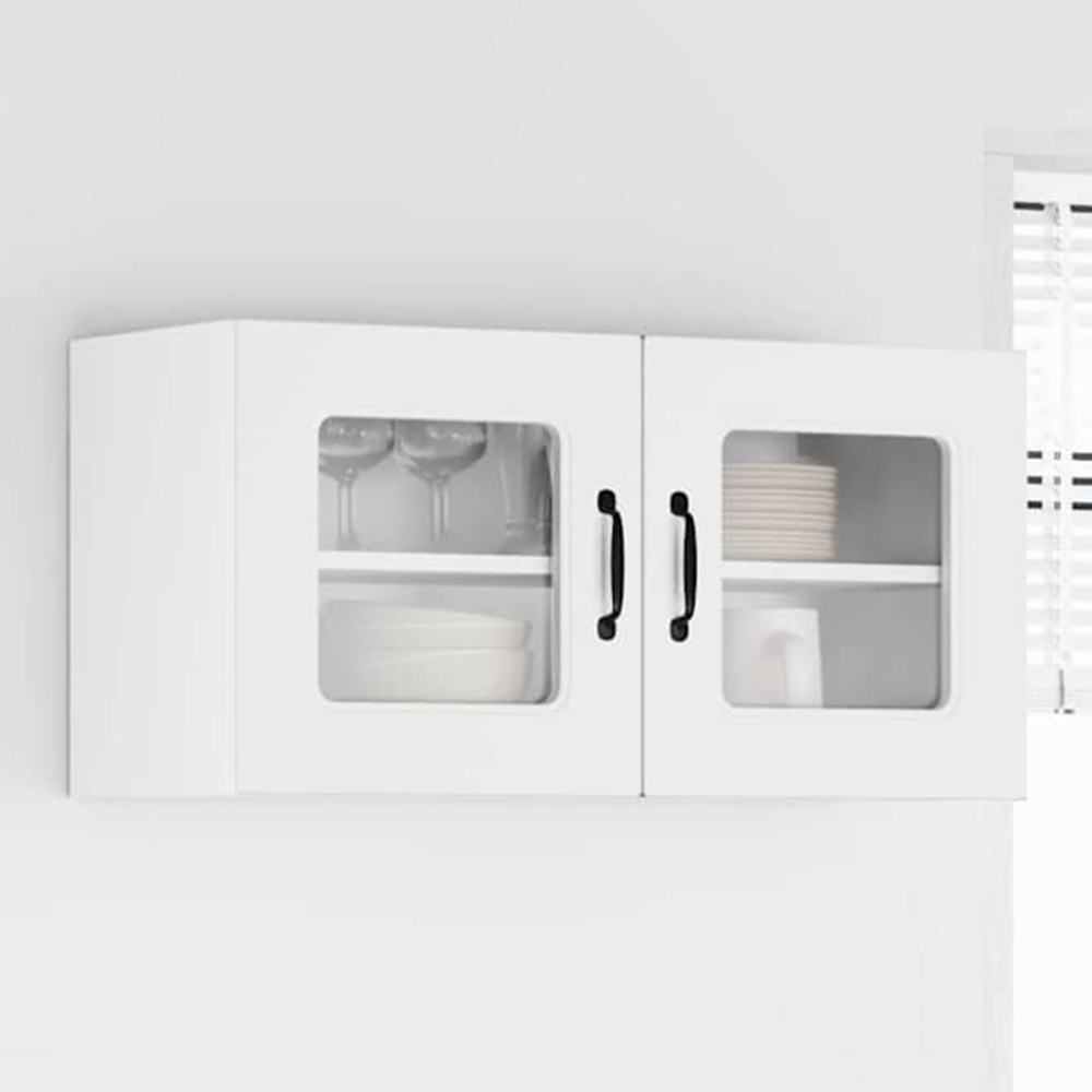 vidaXL Kalmar 2 Door White Wall Kitchen Cabinet Image 1