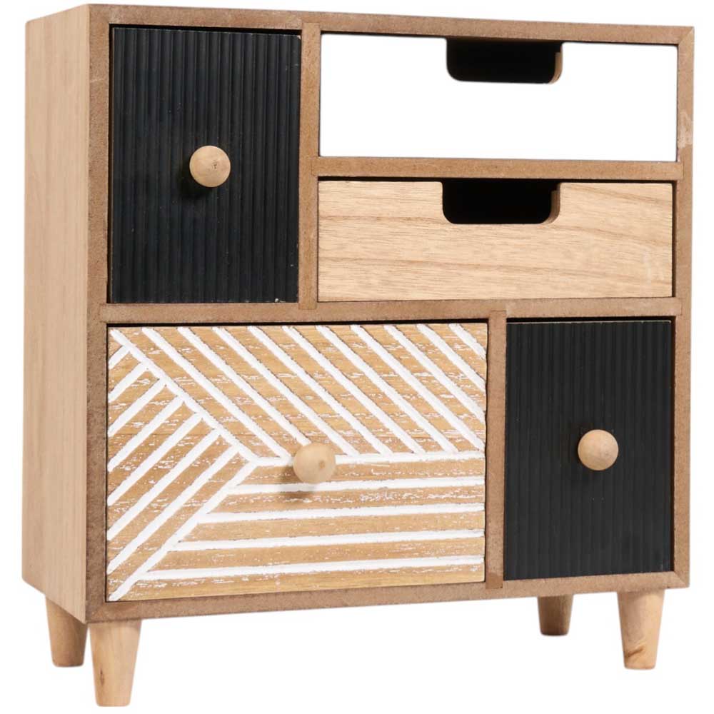 Natural 5 Drawer Set Image 2