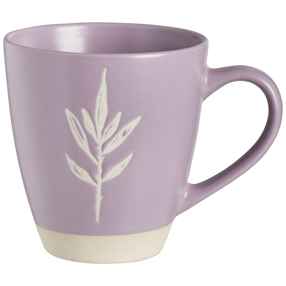 Wilko Purple Floral Sketch Mug Image 1