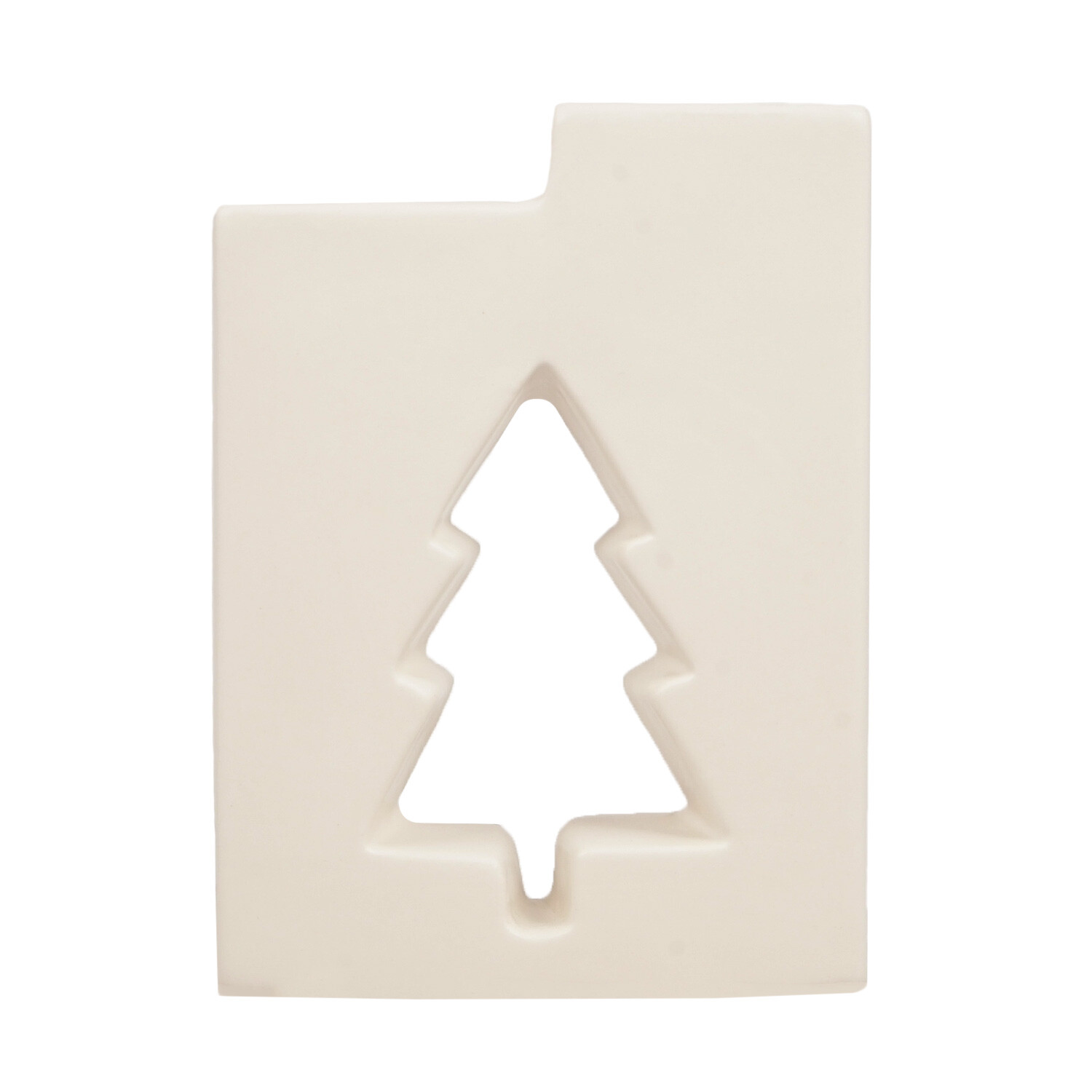 White Christmas Tree Duo Tealight Holder Image 1