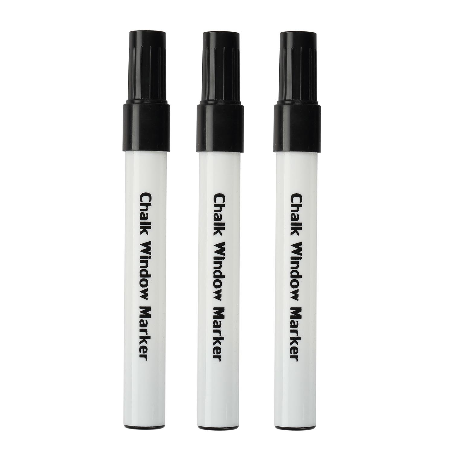 Pack of Three White Liquid Chalk Window Markers Image 2