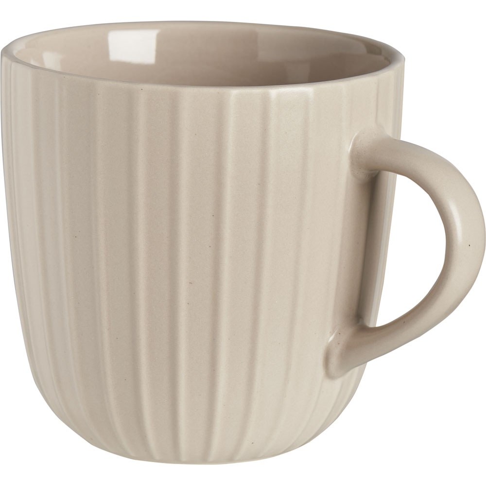 Wilko Cream Ribbed Mug Image 2