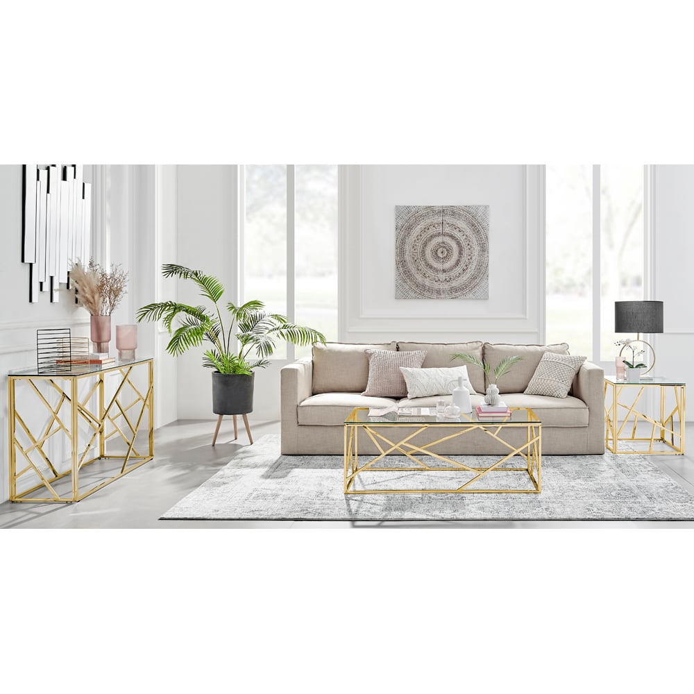 Furniturebox Sicily Gold Side Table Image 7