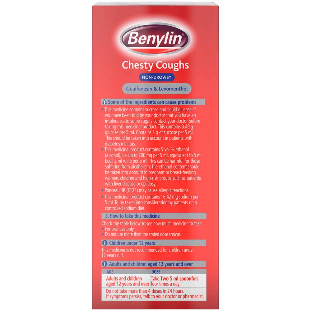 Benylin Chesty Cough Non Drowsy 300ml Image 4