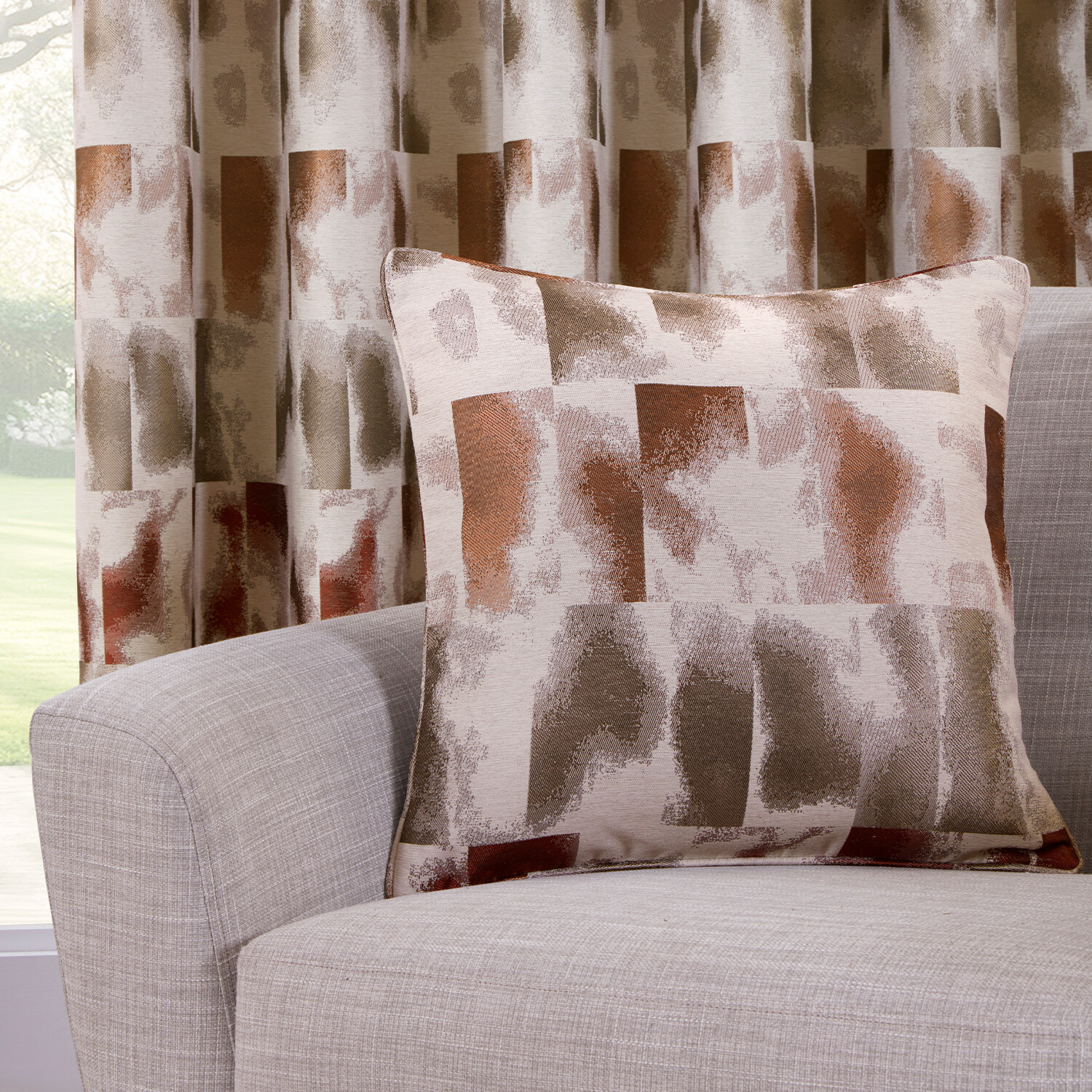 Maddox Geo Jacquard Cushion Multicolour Image 2