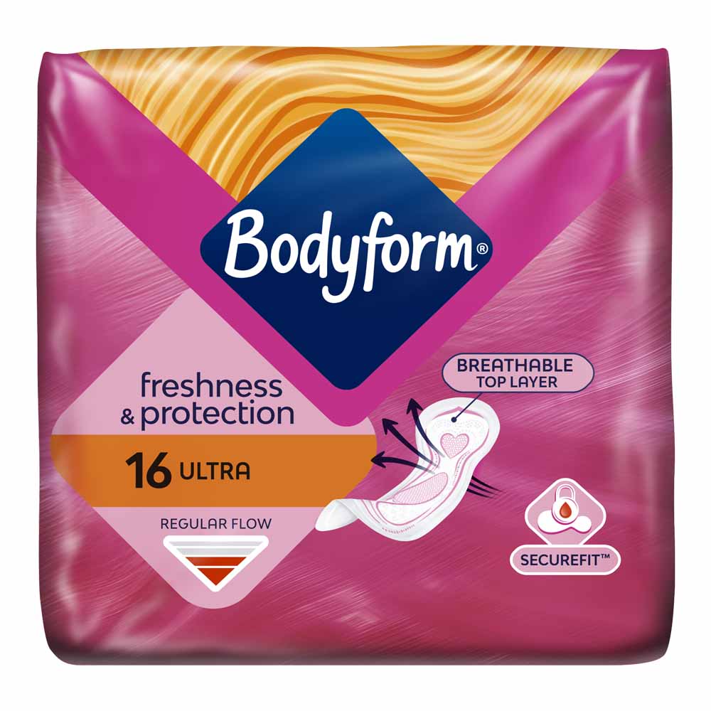 Bodyform Ultra Normal Sanitary Towels 16 pack Wilko