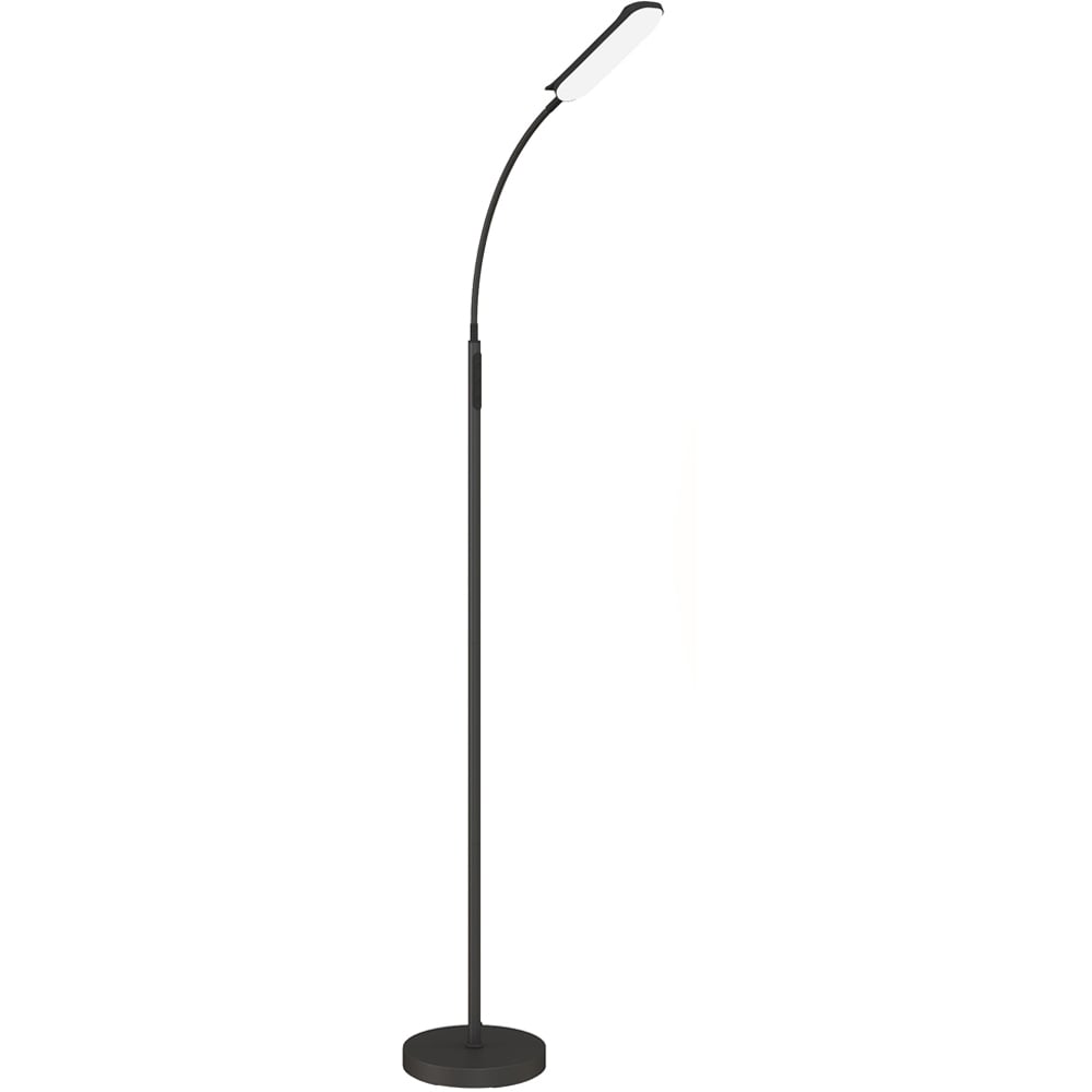 HOMCOM Black LED Adjustable Floor Lamp with Magnetic Remote Image 1