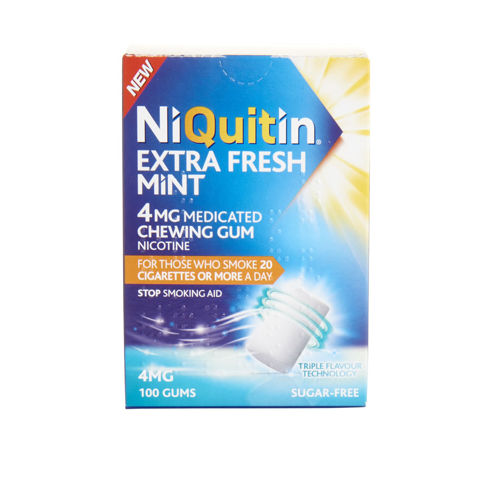 NiQuitin Extra Fresh Mint Chewing Gum 4mg 100 pieces Image