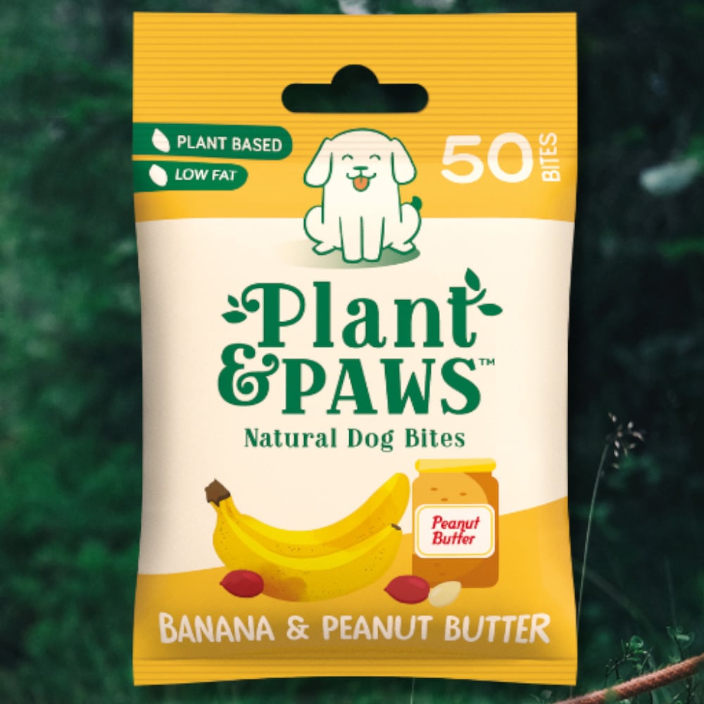 Plant & Paws Banana & Peanut Butter Natural Dog Bites 50 Pack Image 5
