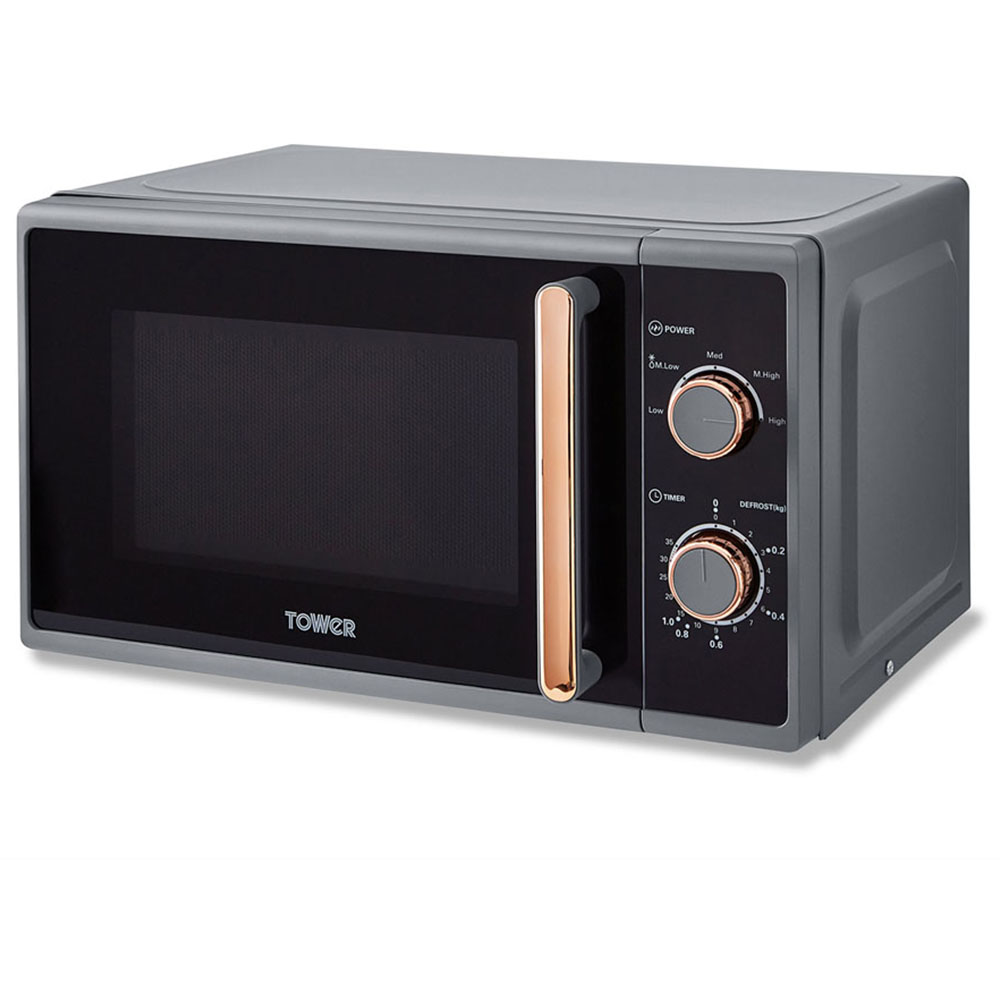 Tower Grey Cavaletto 800W 20L Manual Microwave Image 3