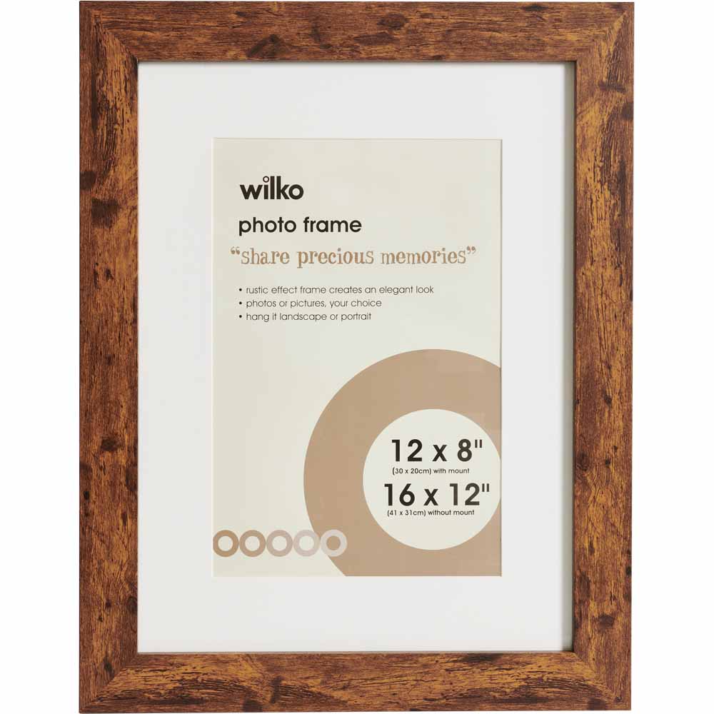 Wilko Rustic Effect Photo Frame 16 x 12 Inch Image 1