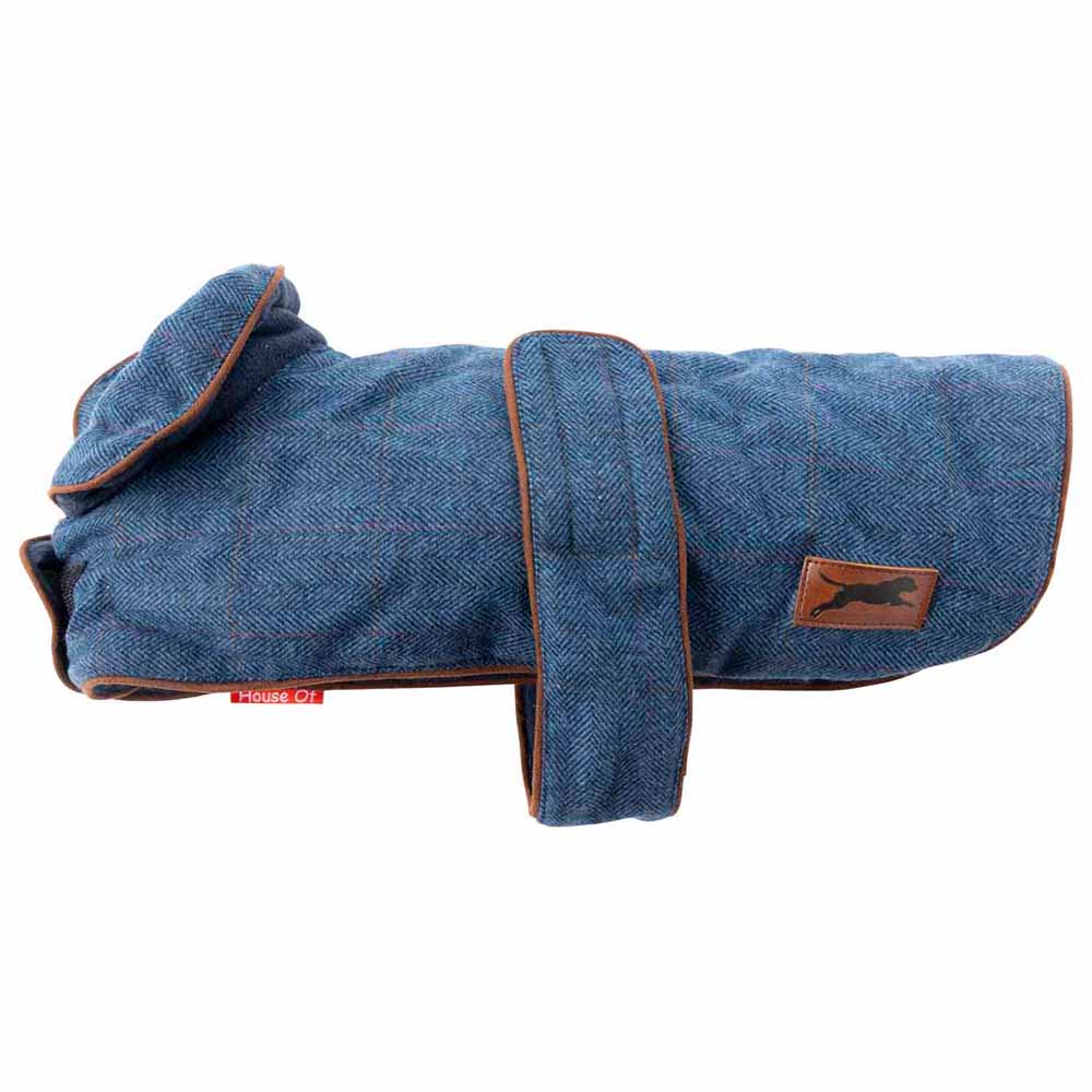 House Of Paws X-Large Navy Dark Tweed Dog Coat Image 1