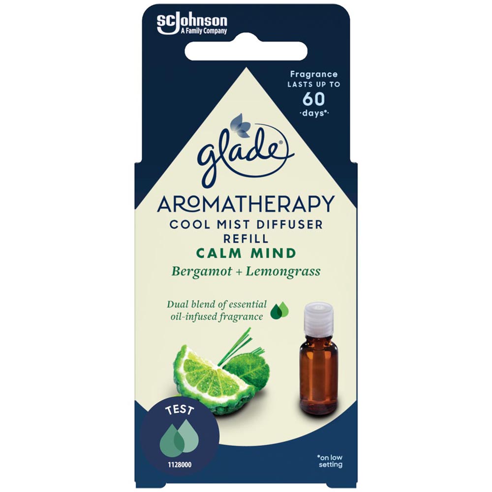 Glade Bergamot and Lemongrass Aromatherapy Cool Mist Diffuser Refill 17.4ml Image