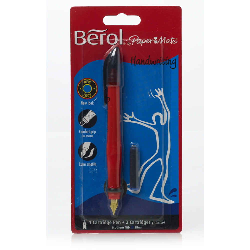 Berol Paper Mate Handwriting Cartridge Pen Red Image