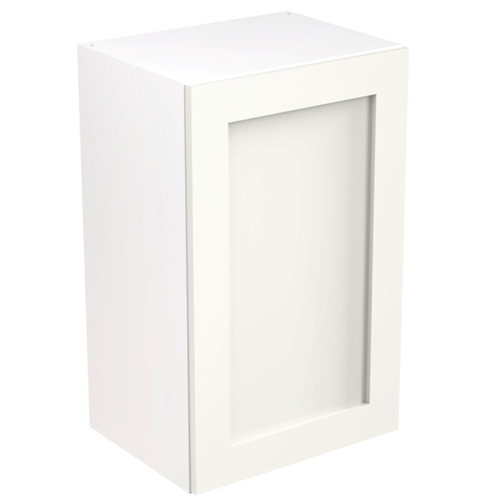 Kitchen Kit Shaker Matt White Wall Kitchen Cabinet Flatpack 450mm Image 1