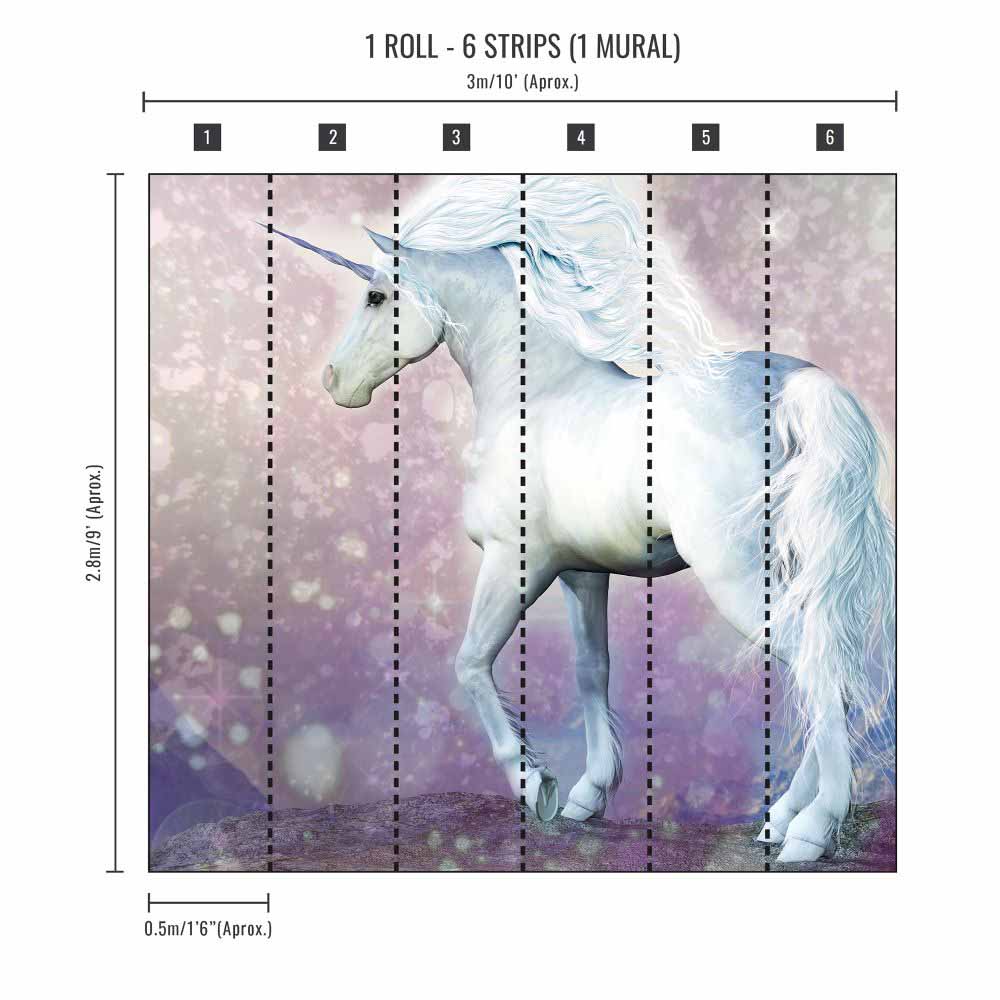 Art For The Home Magical Unicorn Wall Mural Image 3
