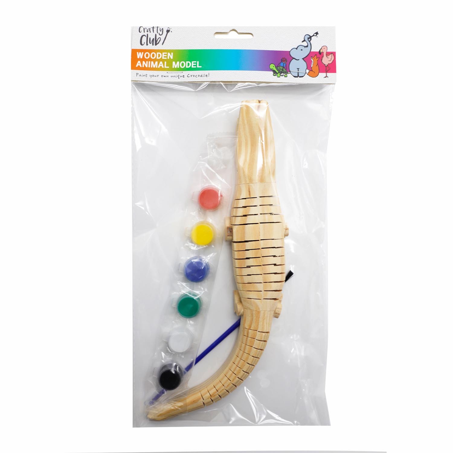 Crafty Club Paint Your Own Wooden Model - Crocodile Image