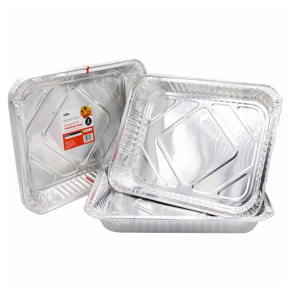 Wilko Foil Roasting Trays Aluminium 2 Pack Image 3