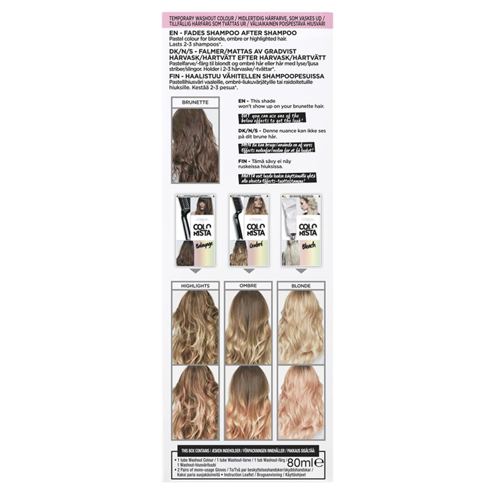L'Oréal Paris Colorista Washout Pink Hair Semi-Permanent Hair Dye Image 3