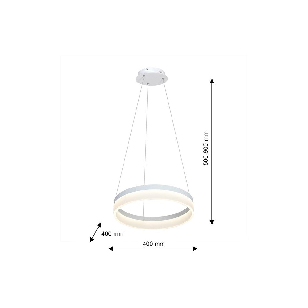 Milagro Ring White LED Pendant Lamp 230v Image 6