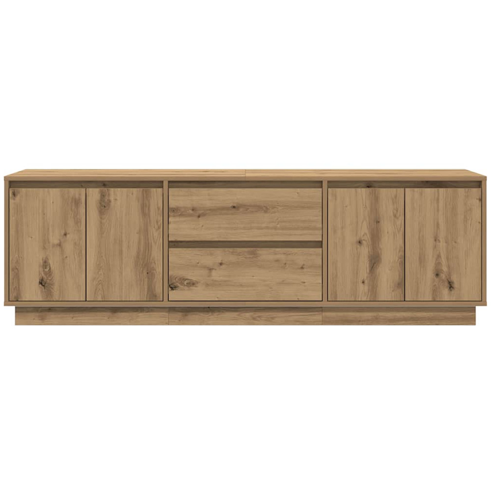 vidaXL 4 Door 2 Drawer Artisan Oak TV Cabinet with LED Light Image 7