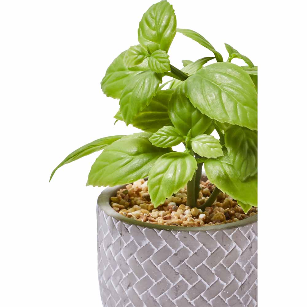 Wilko Faux Plant in Cement Pot Wilko