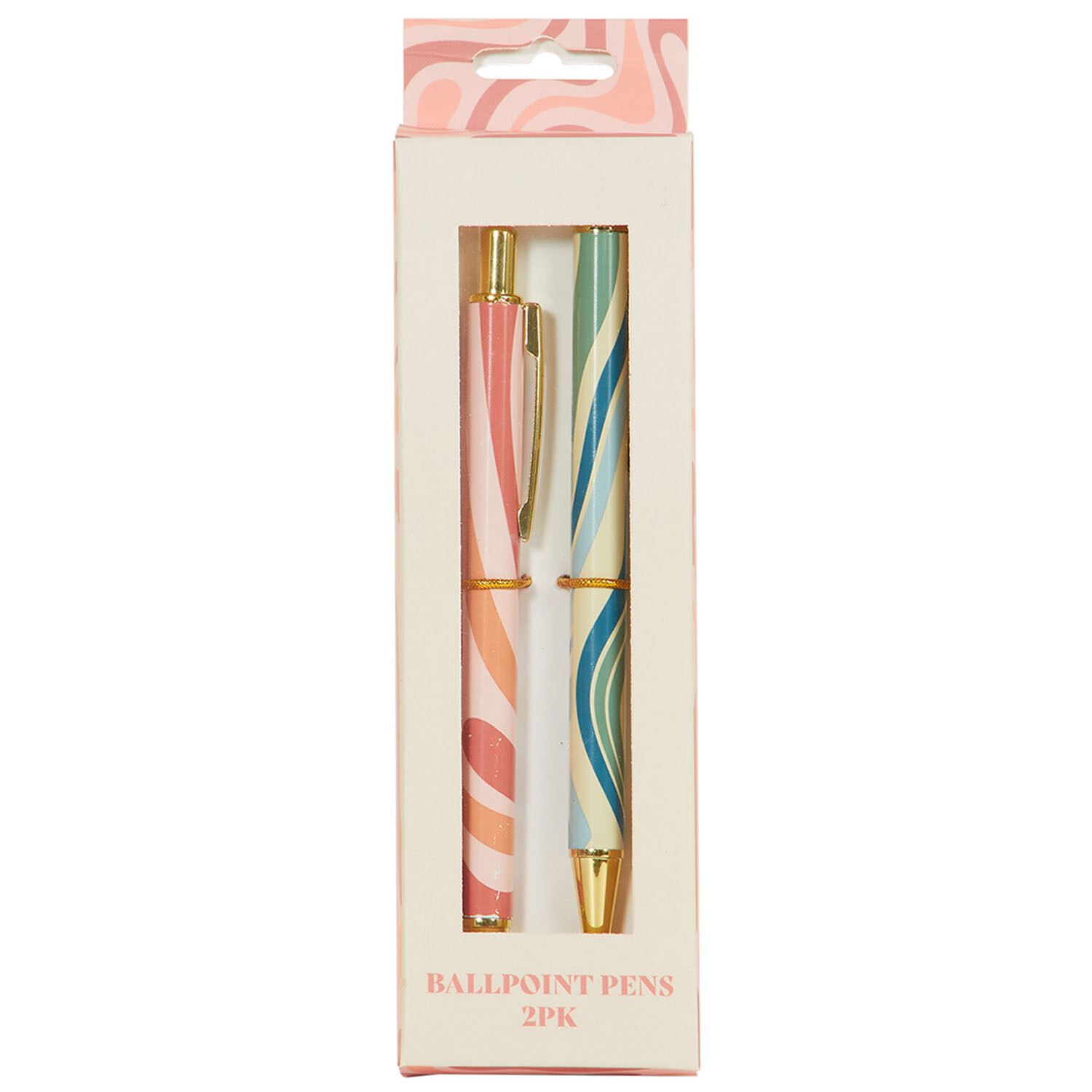 Pack of 2 Desert Haze Ballpoint Pens - Pink and Blue Image 1