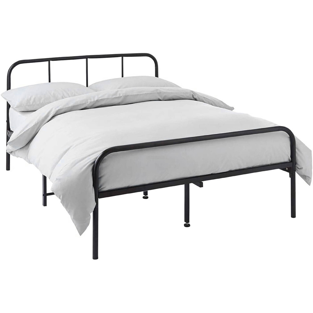 House Of Home King Black Powder Coated Extra Strong Metal Bed Frame Image 2