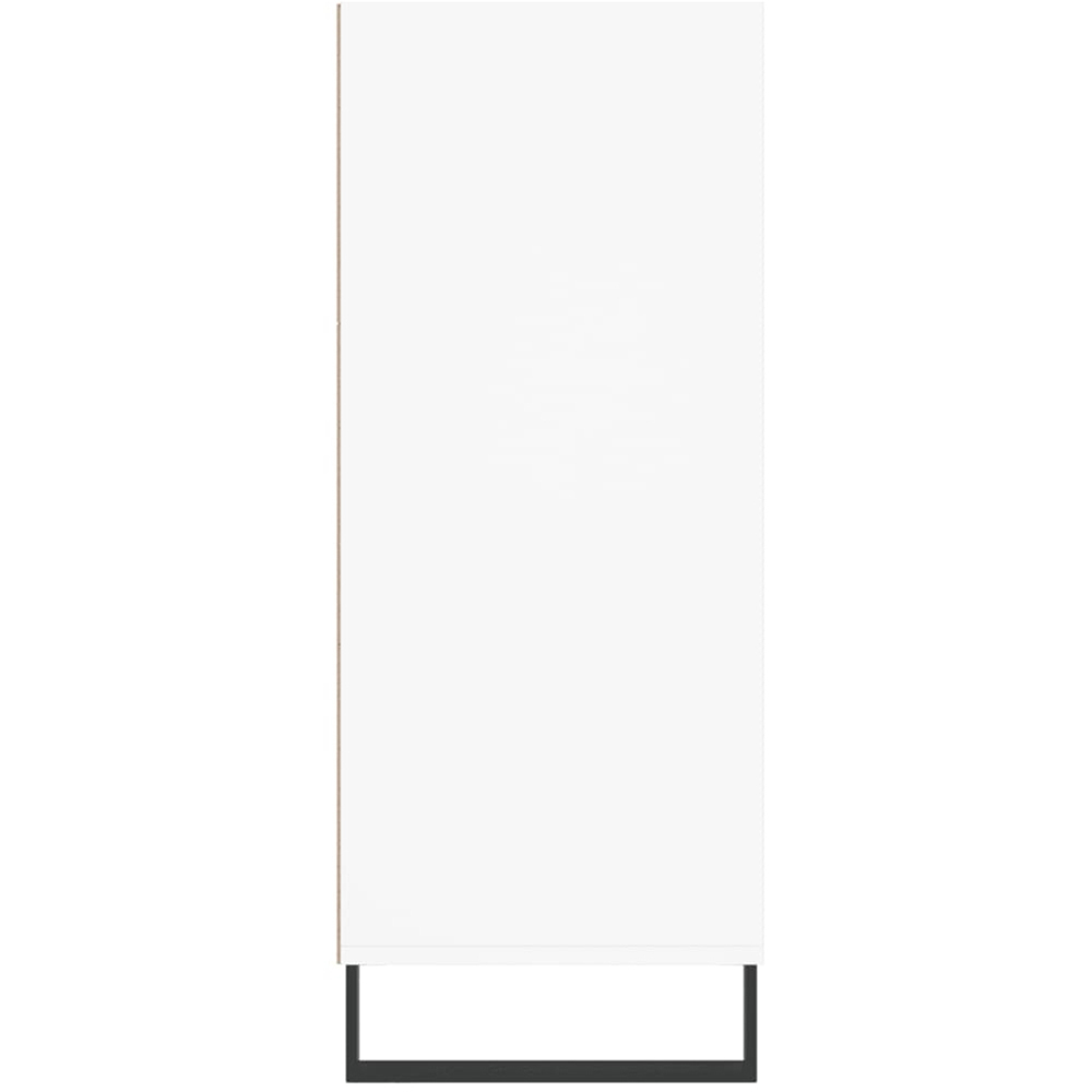 vidaXL 4 Open Shelf White Highboard with Metal Legs Image 5