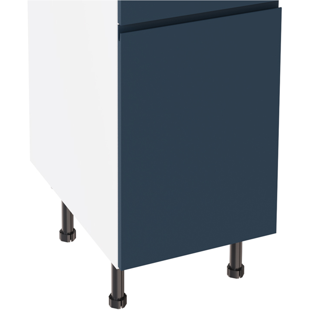 Kitchen Kit J-Pull Indigo Blue Drawerline Base Cabinet 400mm Image 3