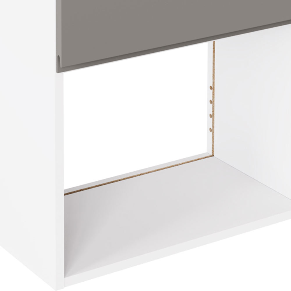 Kitchen Kit J-Pull Gloss Dust Grey Microwave Wall Unit 600mm Image 3