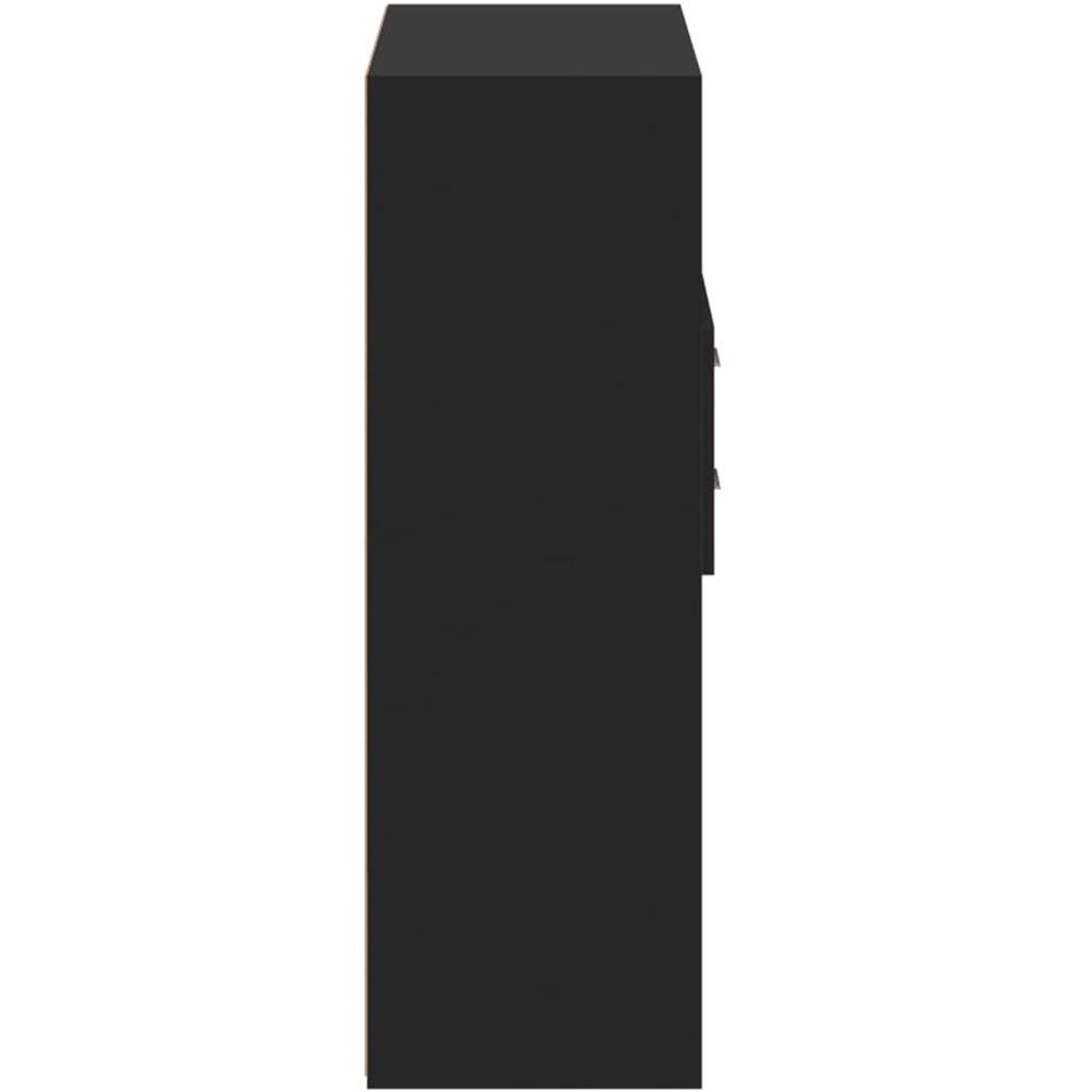 vidaXL 2 Drawer 6 Shelf Black Highboard Image 5
