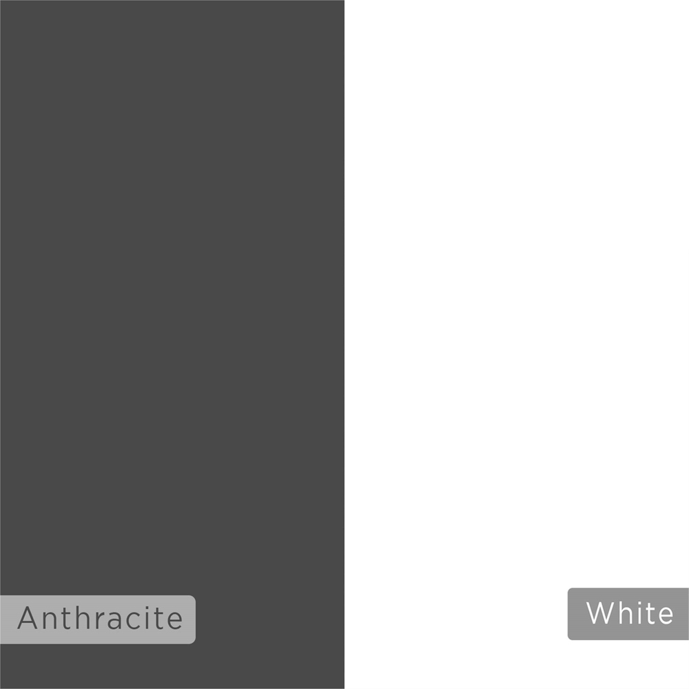 Decortie Balance White and Anthracite Desk with Shelves Image 3