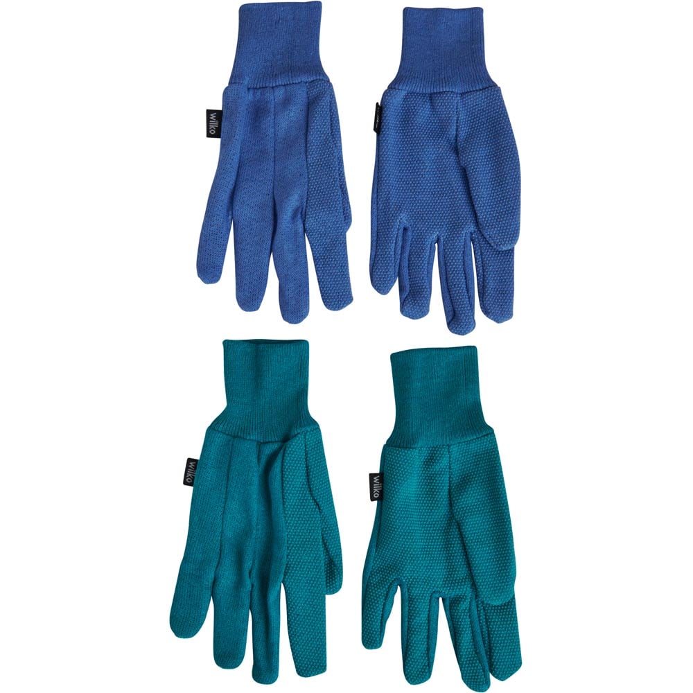 Wilko Jersey Garden Gloves Medium 2 Pack Image 1