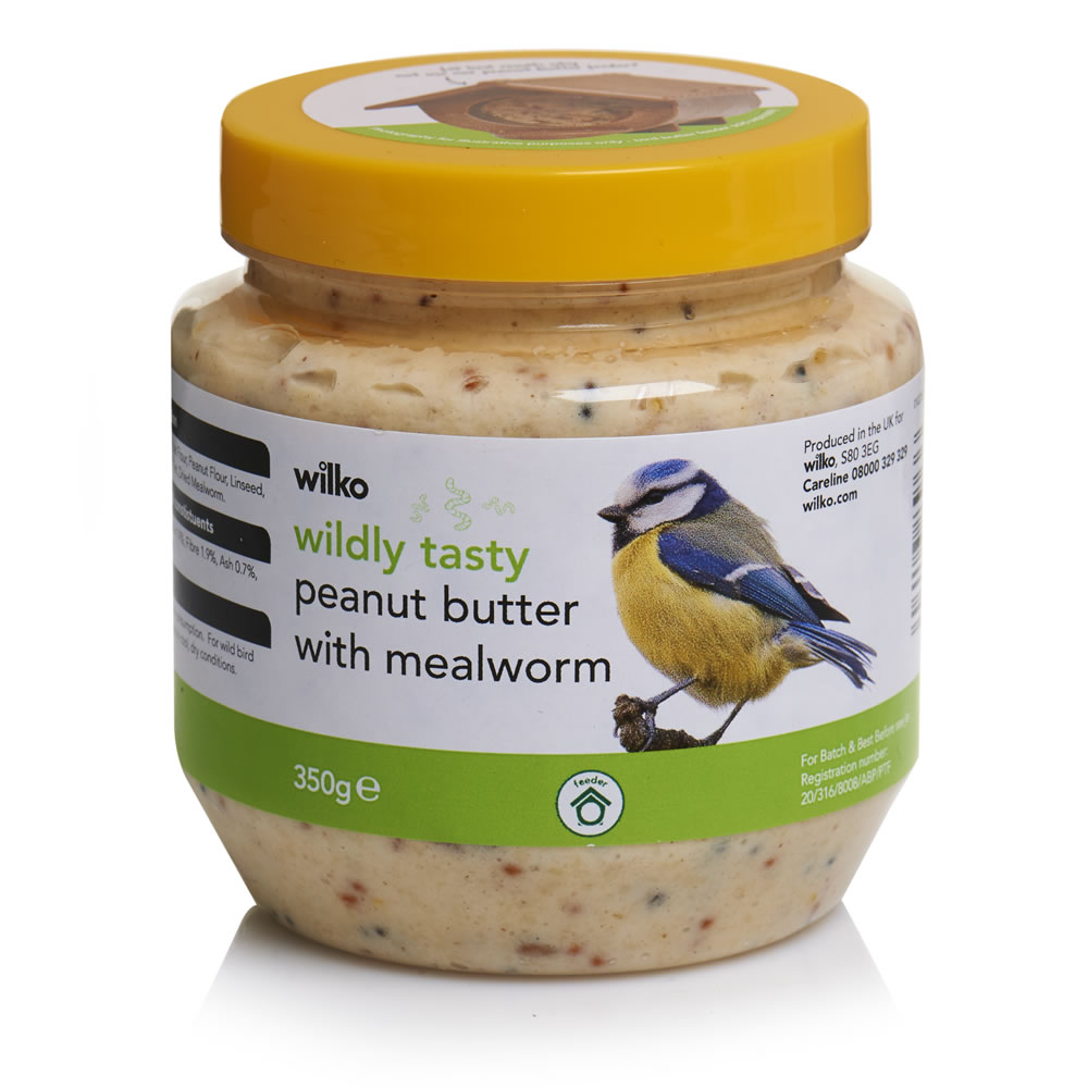 Wilko Wildly Tasty Peanut Butter with Mealworm Case of 6 x 350g Wilko