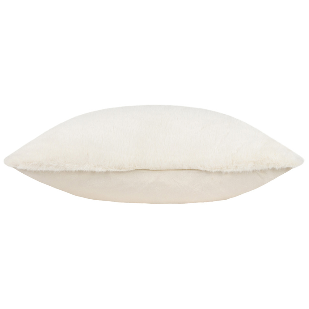 Paoletti Stanza Ecru Faux Fur Cushion Image 4