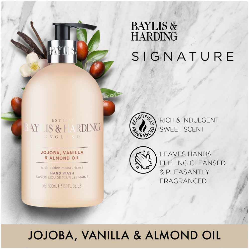 Baylis & Harding Jojoba Silk & Almond Oil Hand Wash 500ml Image 3
