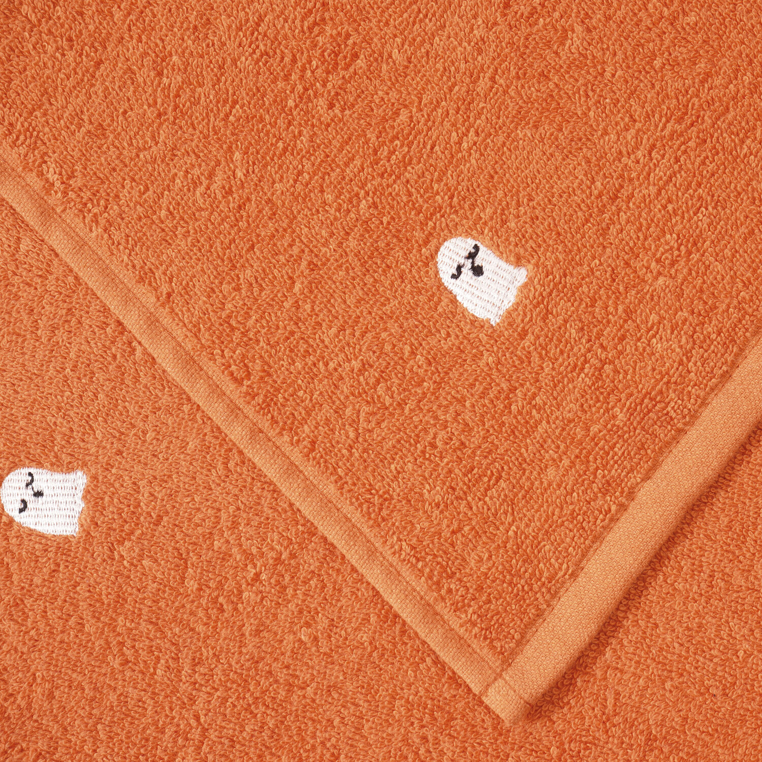 Spooky Ghost Hand Towel Orange Image 2