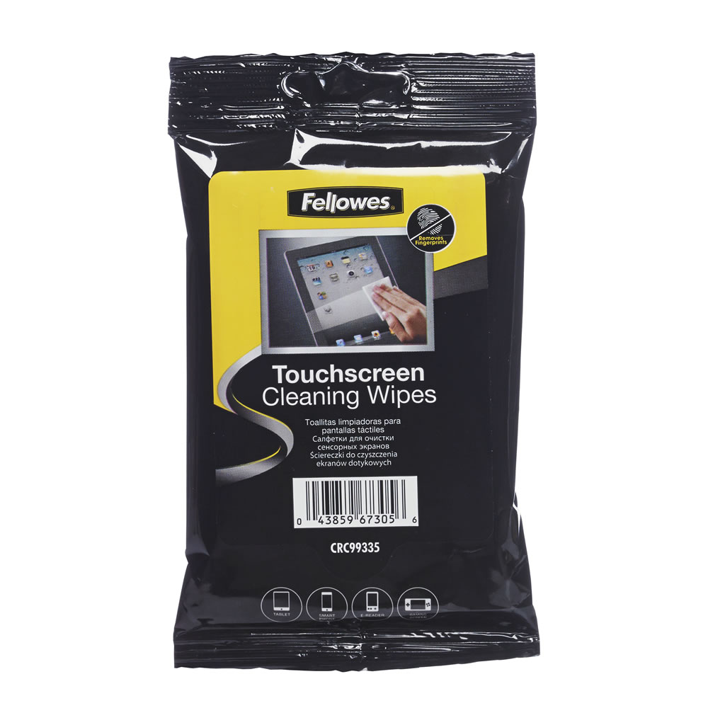 Fellowes Touch Screen Cleaning Wipes Wilko
