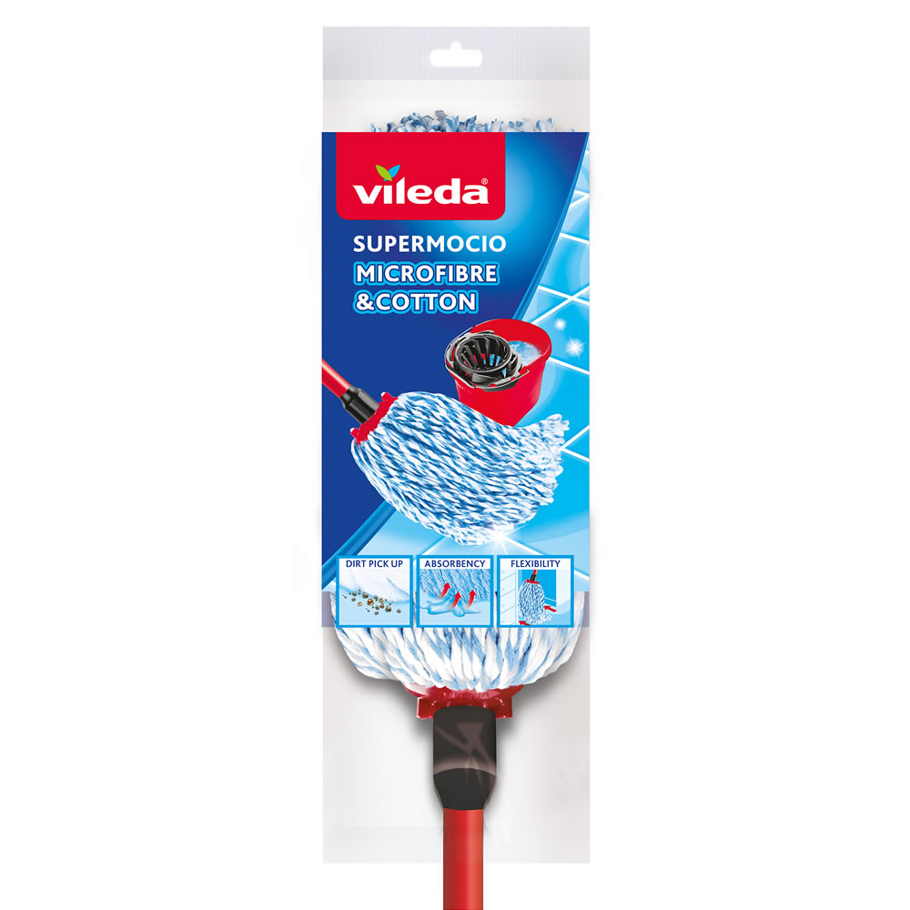 Vileda Supermocio Microfibre and Cotton Mop Image 1