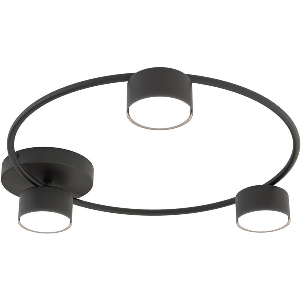 Emibig Lucio 3 Light Ring Design Black Ceiling Lamp Image 1