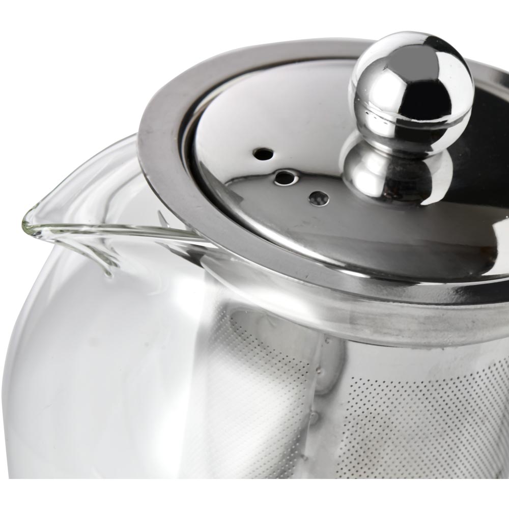 Wilko 2 Cup Glass Tea Infuser Teapot Image 2