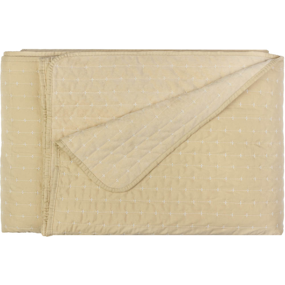 Paoletti Henley Champagne Pin-Cord Bedspread 235 x 235cm Image 2