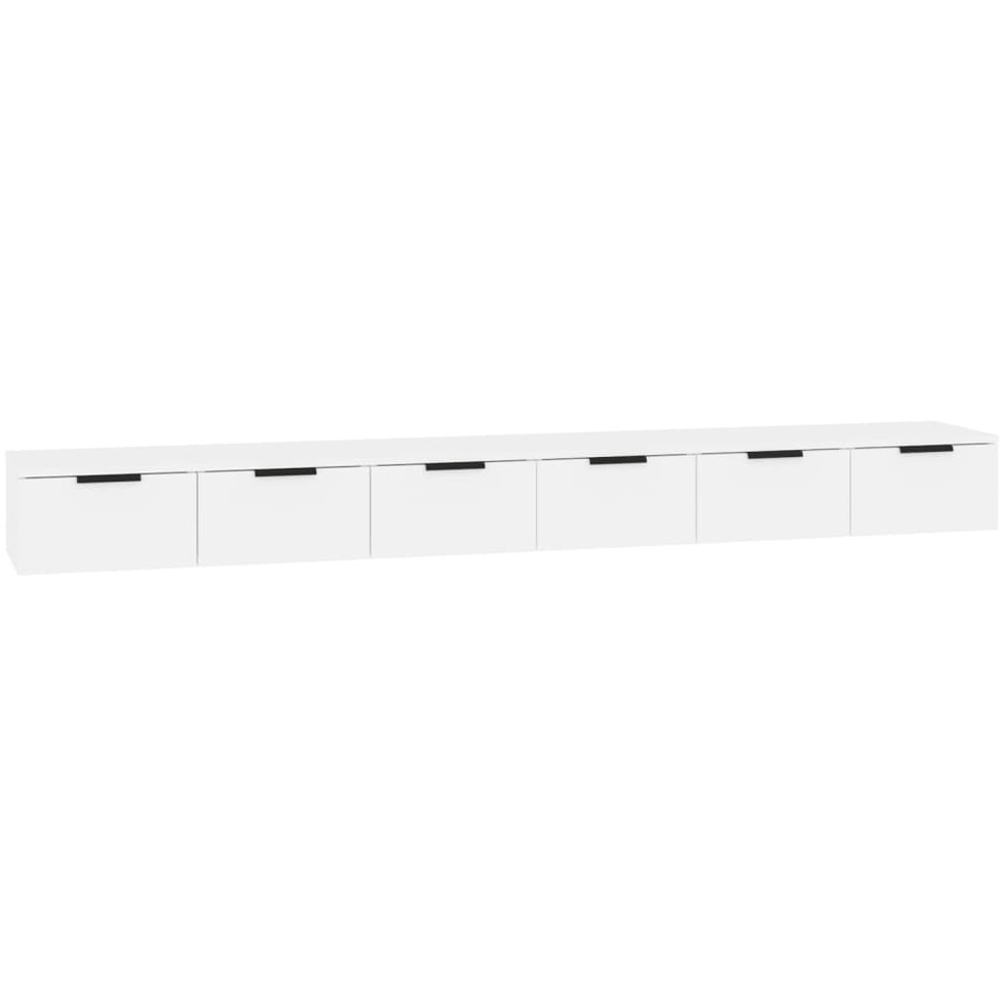 vidaXL 3 Door White Wall Cabinet 2 Pack Image 2