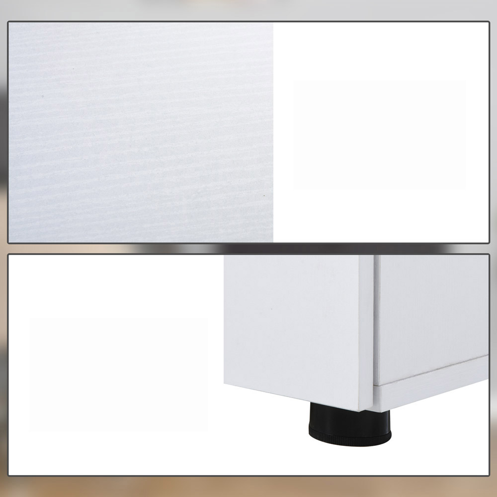 Vinsetto White 2-Tier Lock File Cabinet Image 5